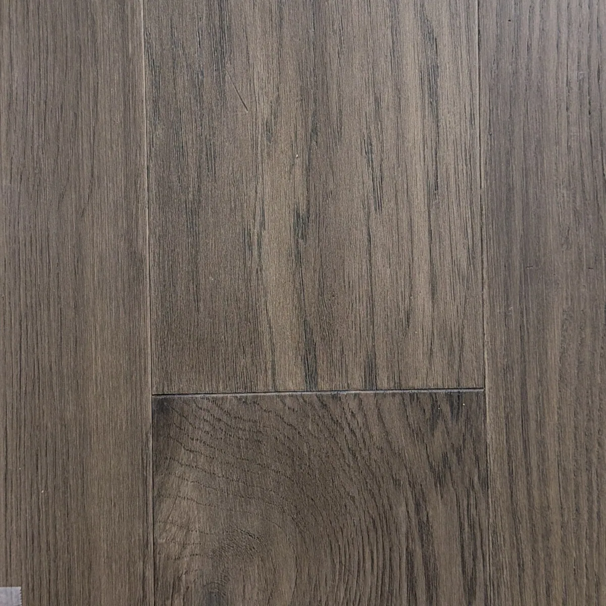 Brook Timber Hickory — Waterproof hardwood (real wood layer over a stone core) sample